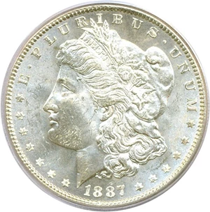 image for: 1887/6 $1 PCGS MS63