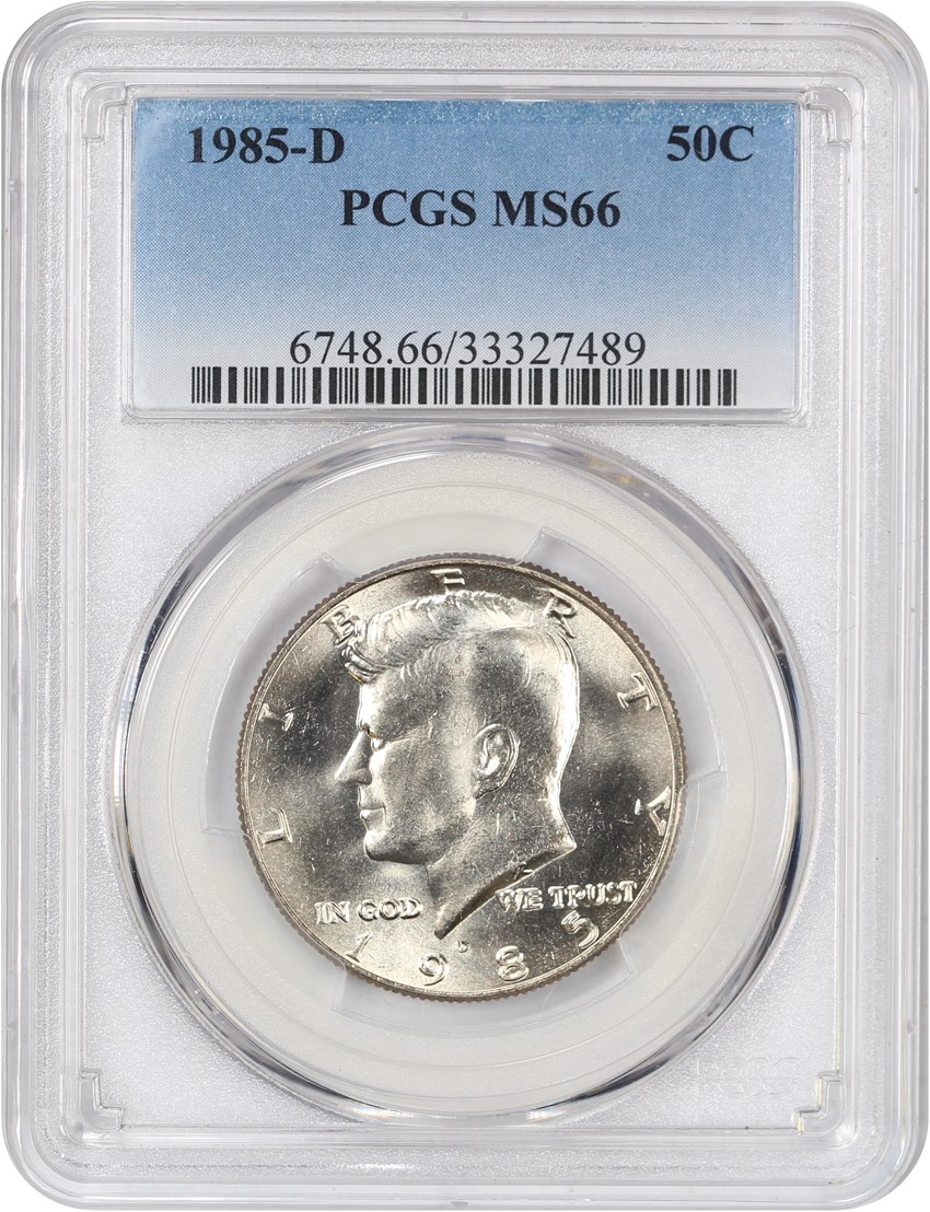 image for: 1985-D 50c PCGS MS66