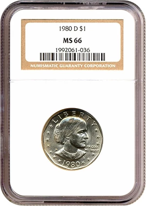 image for: 1980-D SBA$ NGC MS66