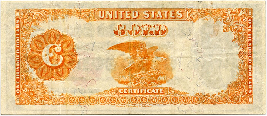 image for: FR. 1215 1922 $100 Gold Certificate PCGS Very Fine 30