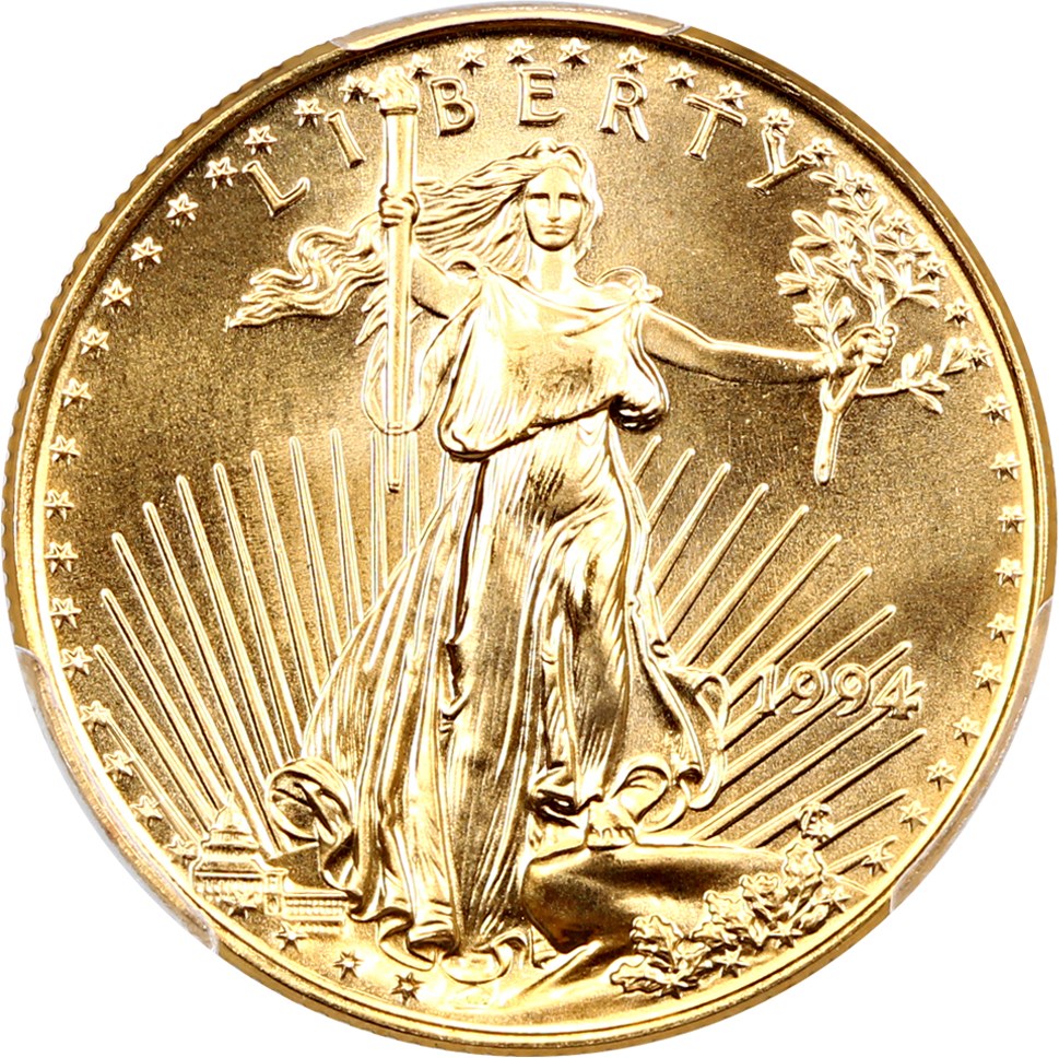 image for: 1994 Gold Eagle $25 PCGS MS68