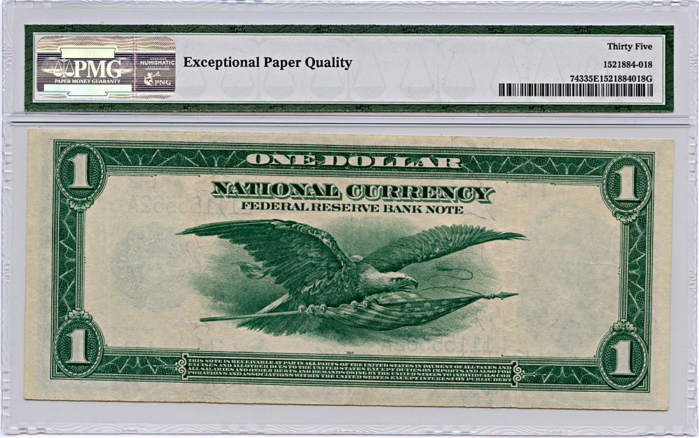 image for: FR. 743 1918 $1 FRBN San Francisco PMG Very Fine 35 EPQ