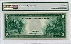 image for: FR. 870 1914 Blue Seal $5 Federal Reserve Note Chicago PMG Choice Extremely Fine 40 EPQ