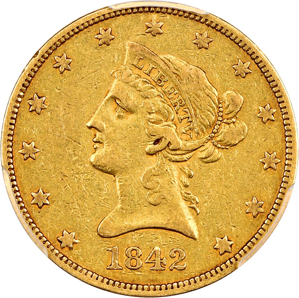 image for: 1842-O $10 PCGS VF35