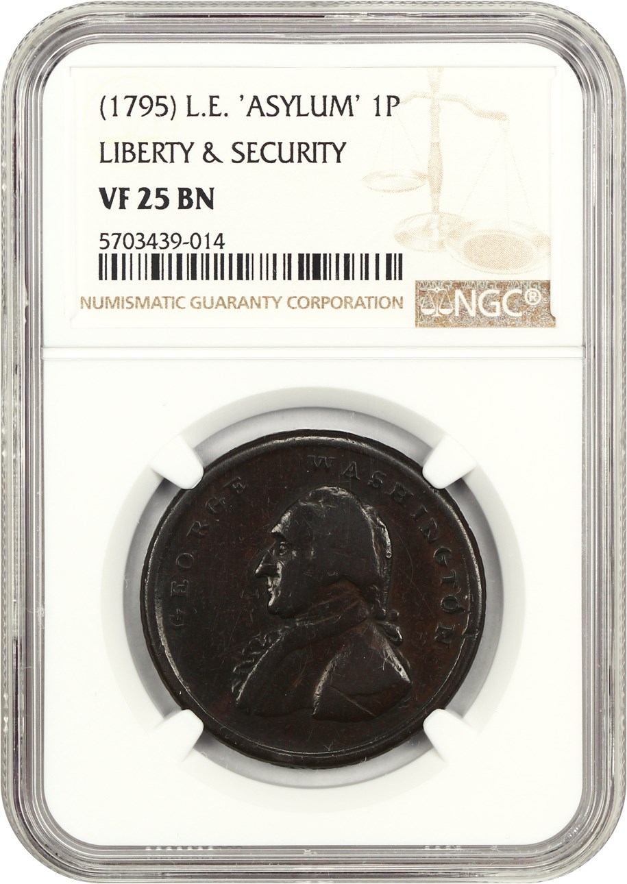 image for: 1795 Washington LIBERTY AND SECURITY Penny NGC VF25 (Asylum Edge)