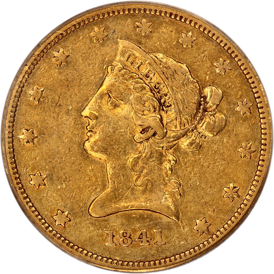 image for: 1841 $10 PCGS VF25