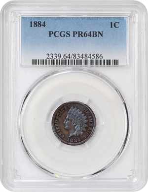image for: 1884 1c PCGS Proof 64 BN