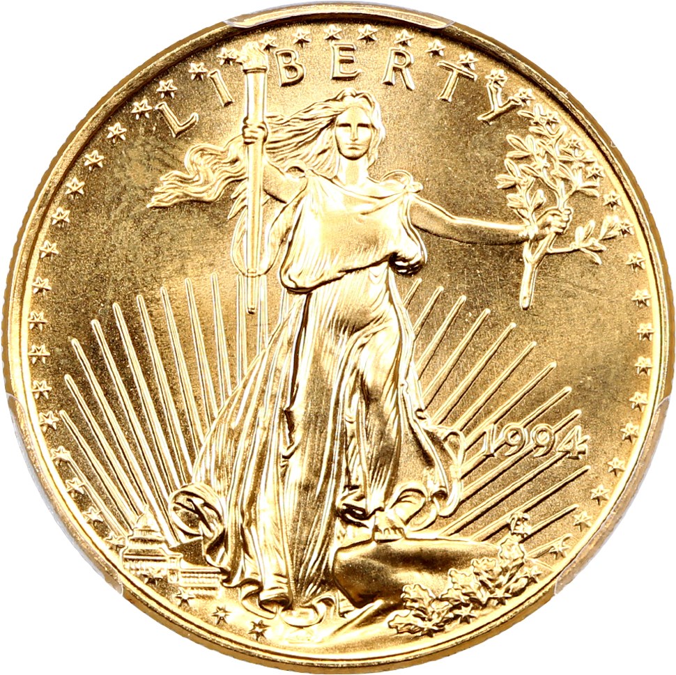 image for: 1994 Gold Eagle $25 PCGS MS68