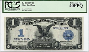 image for: FR. 228 1899 $1 Silver Certificate PCGS Extremely Fine 40 PPQ