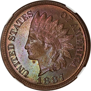 image for: 1887 1c NGC Proof 64 BN
