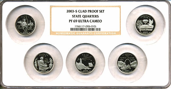 image for: 2003-S State 25c Clad Multi-coin Holder NGC Proof 69 UCameo