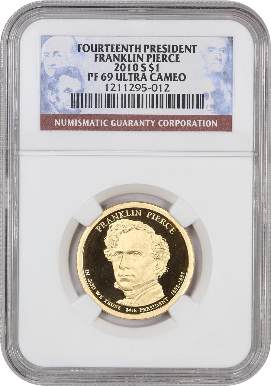 image for: 2010-S Franklin Pierce $1 NGC Proof 69 UCAM