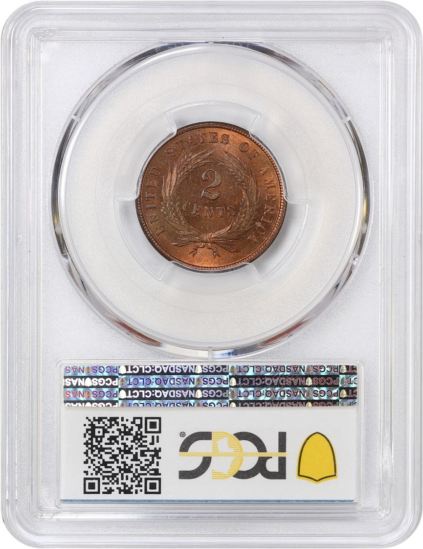 image for: 1864 2c PCGS MS65 RD (Small Motto)