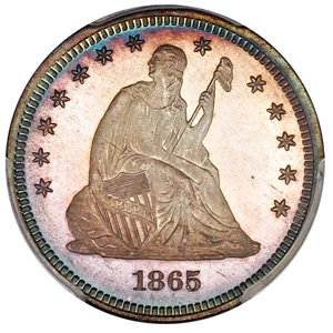 image for: 1865 25c PCGS/CAC Proof 66+ CAM