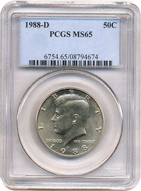 image for: 1988-D 50c  PCGS MS65 