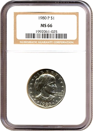 image for: 1980-P SBA$ NGC MS66