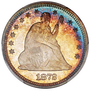 image for: 1872 25c PCGS/CAC Proof 67+