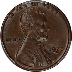 image for: 1928-D 1c PCGS AU58