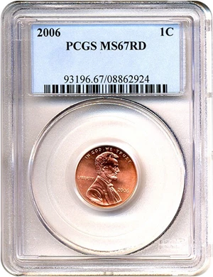 image for: 2006 1c PCGS MS67 RD
