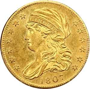 image for: 1807 $5 PCGS MS61 (Bust facing Left)