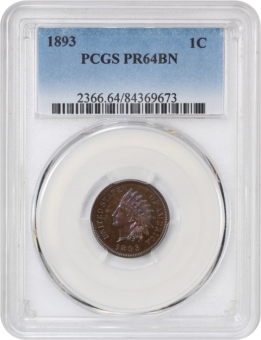 image for: 1893 1c PCGS Proof 64 BN
