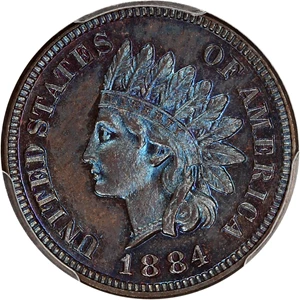 image for: 1884 1c PCGS Proof 64 BN