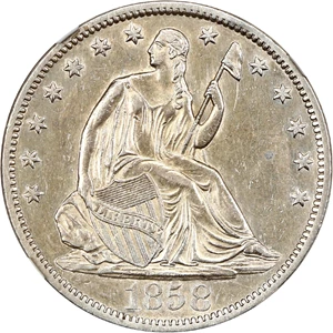 image for: 1858-S 50c NGC AU55
