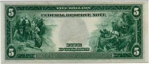 image for: FR. 870 1914 Blue Seal $5 Federal Reserve Note Chicago PMG Choice Extremely Fine 40 EPQ