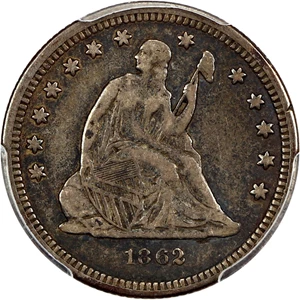 image for: 1862 25c PCGS VF30