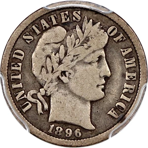 image for: 1896-O 10c PCGS/CAC F15