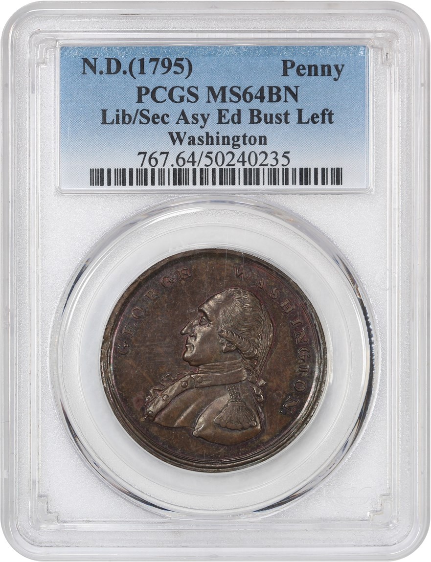 image for: 1795 Washington LIBERTY AND SECURITY Penny PCGS MS64 BN