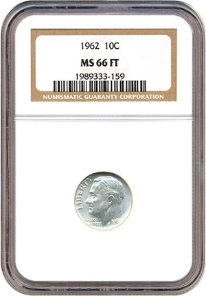 image for: 1962 10c NGC MS66 FB