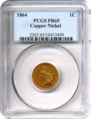 image for: 1864 1c CN PCGS Proof 65