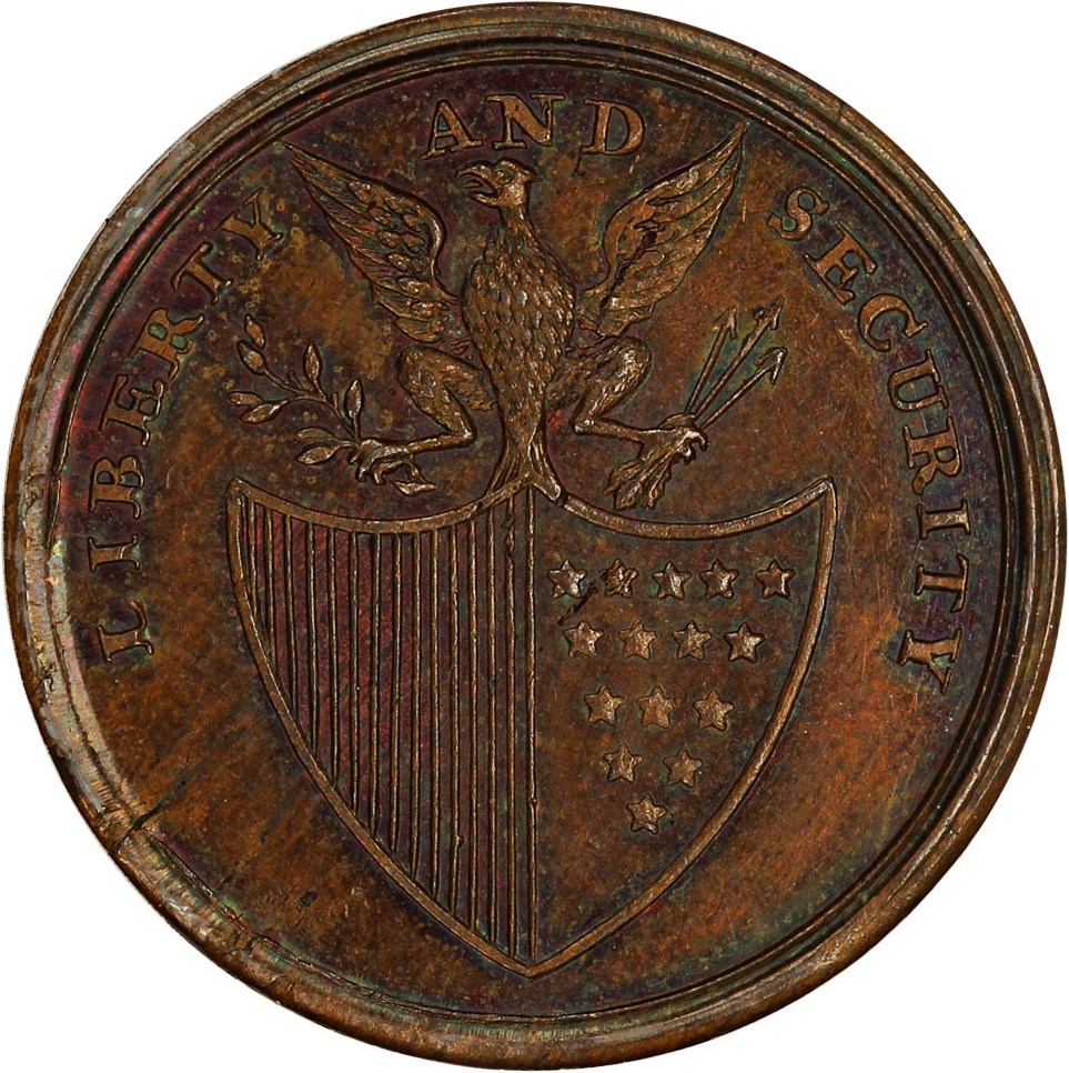 image for: 1795 Washington LIBERTY AND SECURITY Penny PCGS MS64 BN