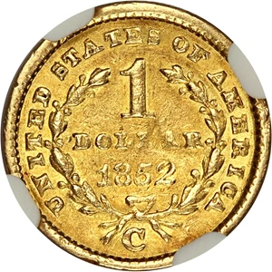 image for: 1852-C G$1 NGC AU50