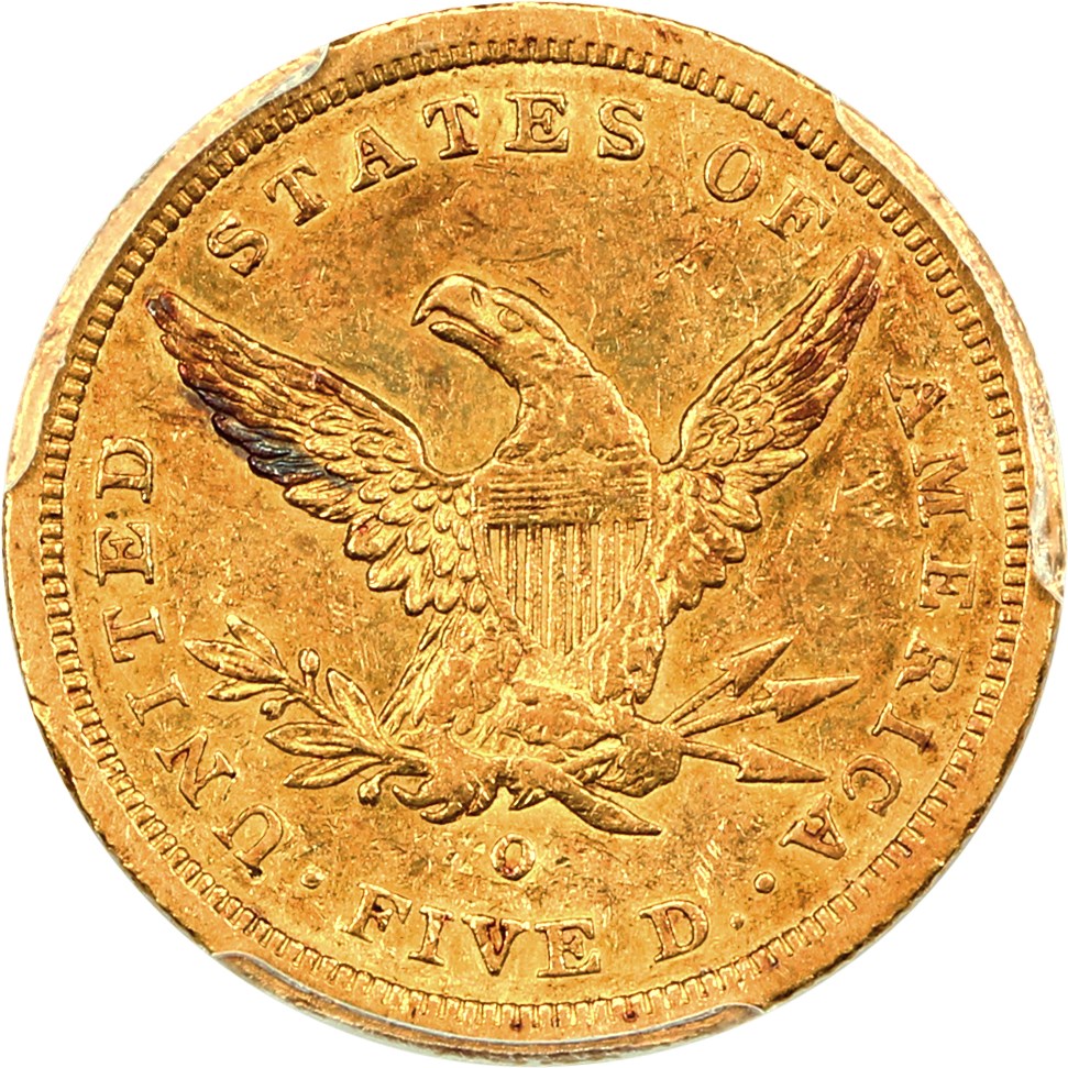 image for: 1842-O $5 PCGS/CAC AU55
