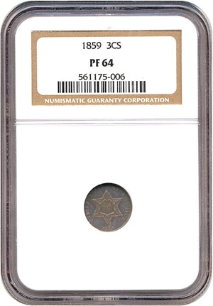 image for: 1859 3cS NGC Proof 64