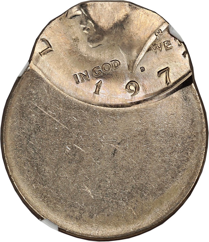 image for: Mint Error: 1973-D 50c NGC MS66 (Struck 65% Off Center)