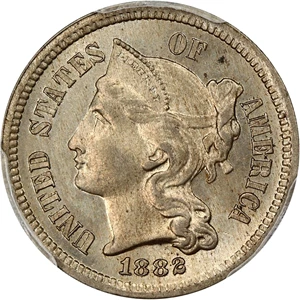 image for: 1882 3cN PCGS MS65