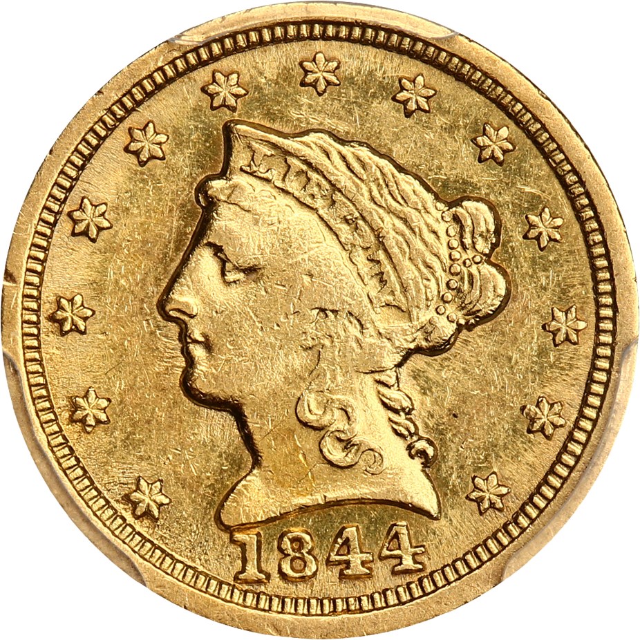 image for: 1844-D $2.5 PCGS AU58