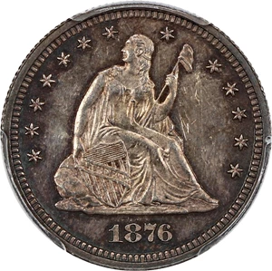 image for: 1876 25c PCGS Proof 62 ex: D.L. Hansen