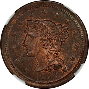 image for: 1855 1c NGC MS61 RB (Upright 55)