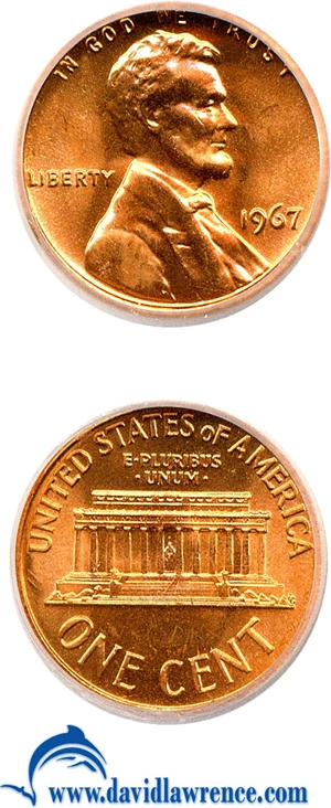 image for: 1967 1c ICG MS67 RD