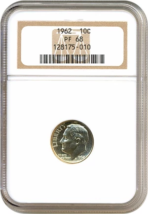 image for: 1962 10c NGC Proof 68