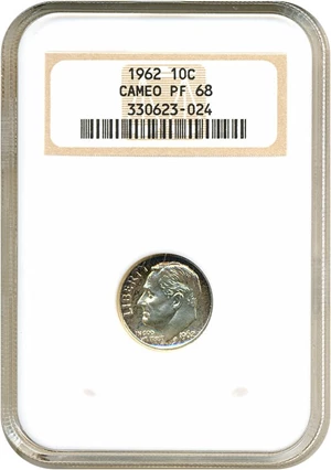image for: 1962 10c NGC Proof 68 Cameo