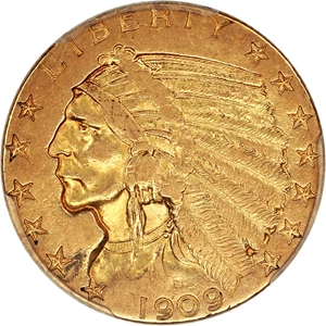 image for: 1909-S $5 PCGS XF45