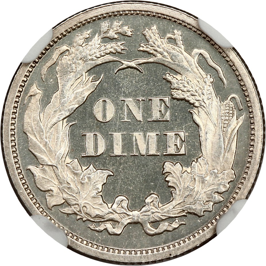 image for: 1873 10c NGC Proof 64 (Arrows)