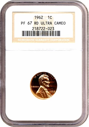 image for: 1962 1c NGC Proof 67 RD DCameo