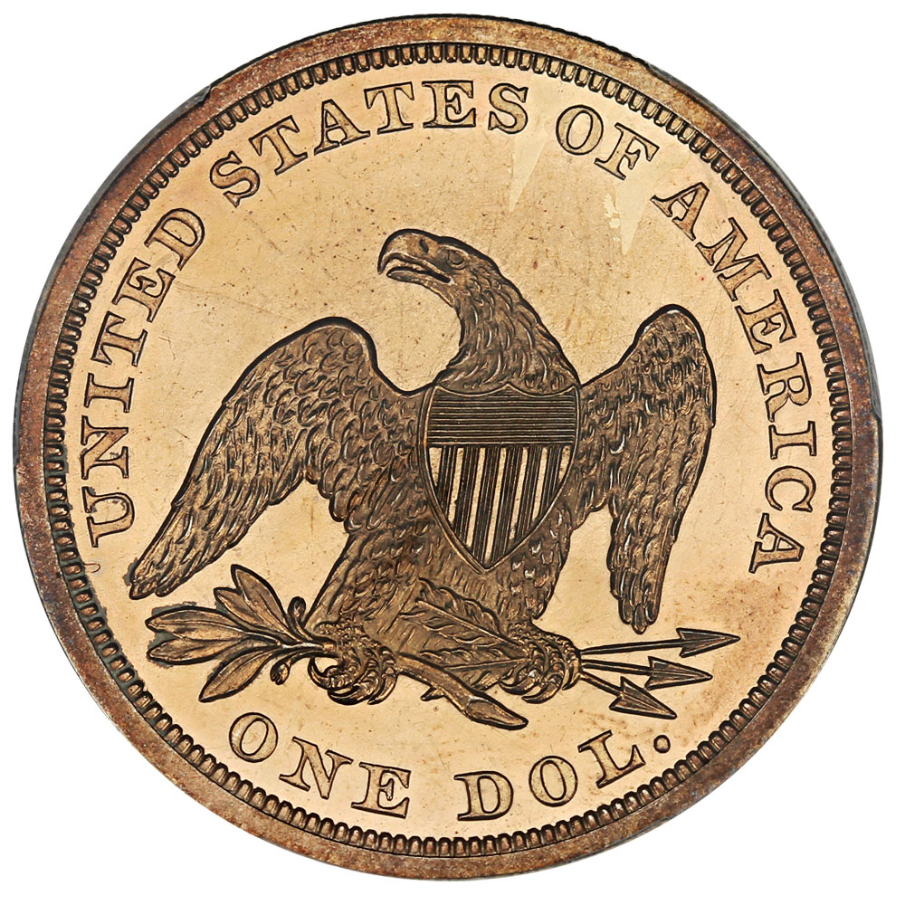 image for: 1863 $1 PCGS Proof 63 CAM ex: D.L. Hansen