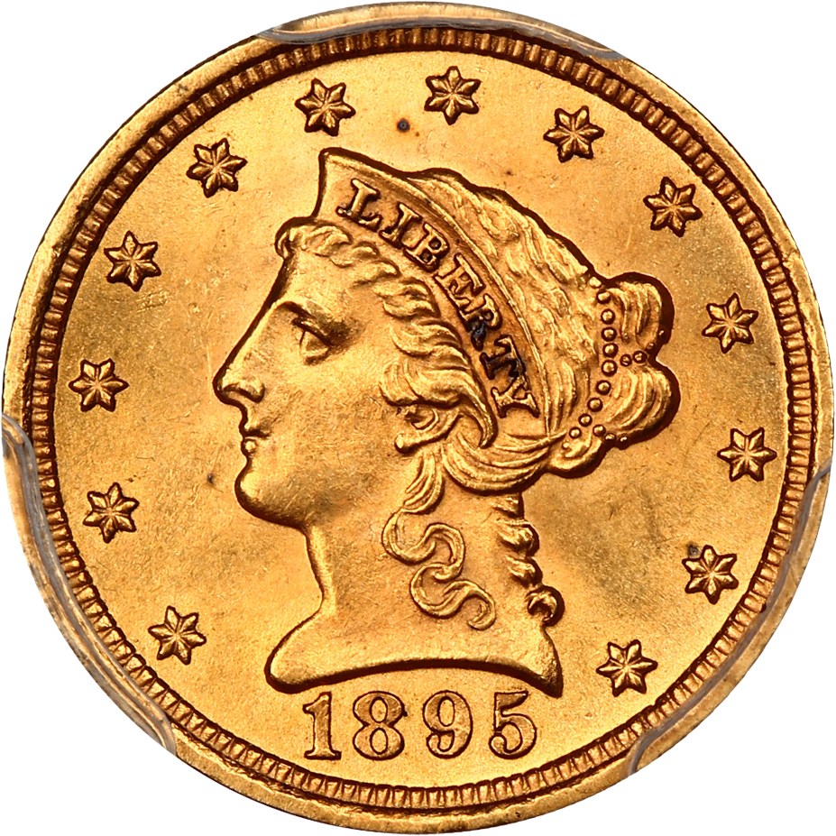 image for: 1895 $2.5 PCGS MS63 ex: D.L. Hansen